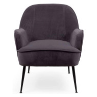 Butaca de terciopelo AMBERES con pata negra o dorada | Cambia Tus Muebles