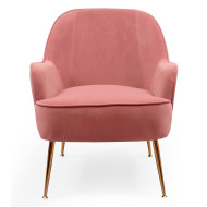 Butaca de terciopelo AMBERES con pata negra o dorada | Cambia Tus Muebles