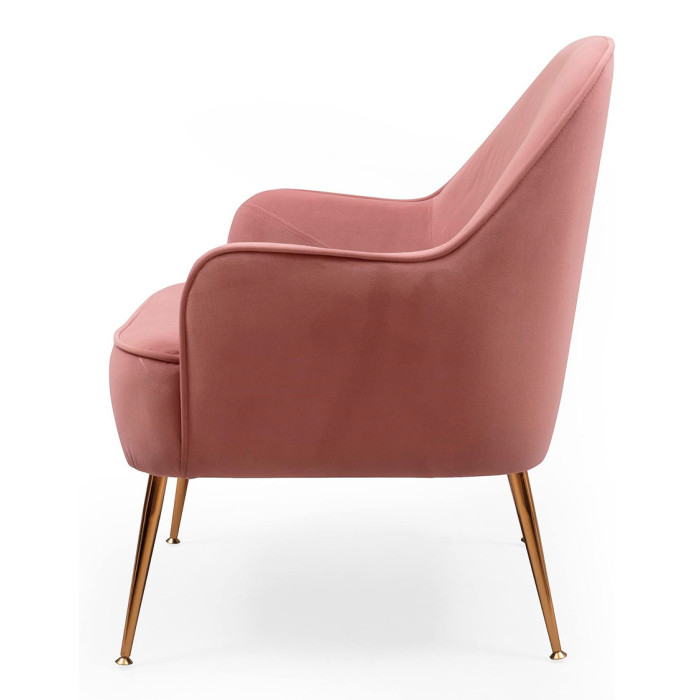 Butaca de terciopelo AMBERES con pata negra o dorada | Cambia Tus Muebles